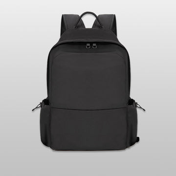 Polyester Pure Black Backpack Regular Style - Icolrae