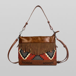 PU Bohemian Tassel Crossbody Bag Classic Style - Icolrae