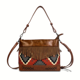 PU Bohemian Tassel Crossbody Bag Classic Style - Icolrae
