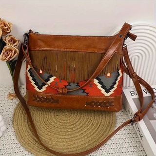 PU Bohemian Tassel Crossbody Bag Classic Style - Icolrae
