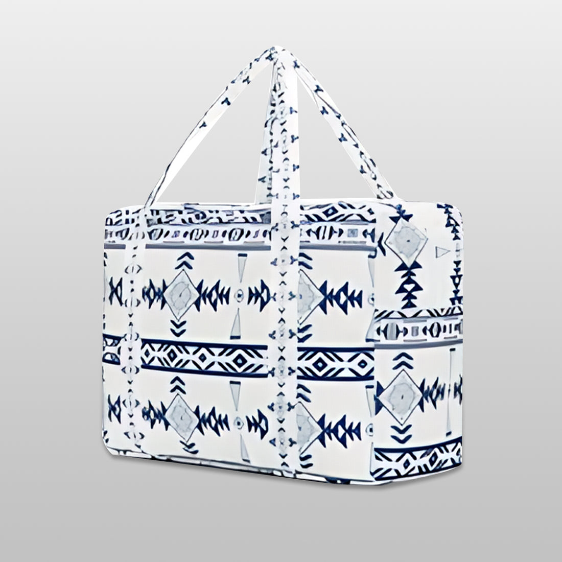 Canvas White Boho Luggage Bag - Icolrae