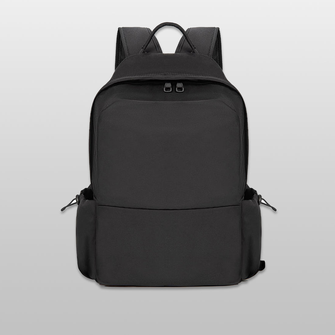 Polyester Pure Black Backpack Regular Style - Icolrae