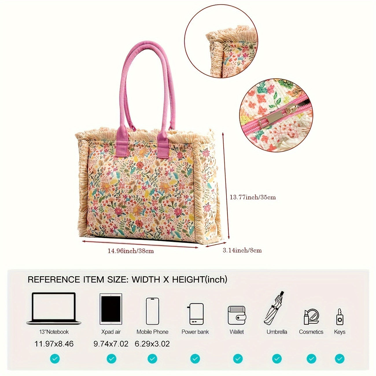 Canvas Bohemian Three-Types Tote Bag - Icolrae