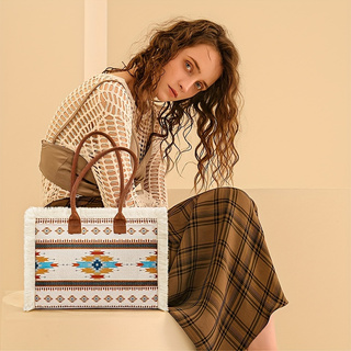 Canvas Bohemian Tote Bag 2 Colors 2024 - Icolrae