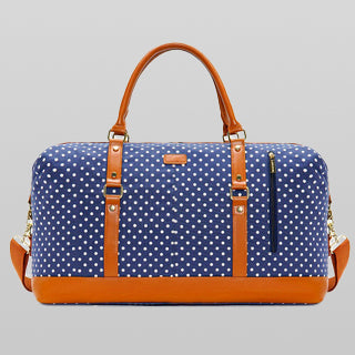 Polyester Blue Polka Dot Luggage Bag - Icolrae