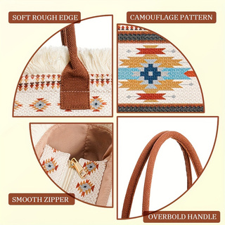 Canvas Bohemian Tote Bag 2 Colors 2024 - Icolrae