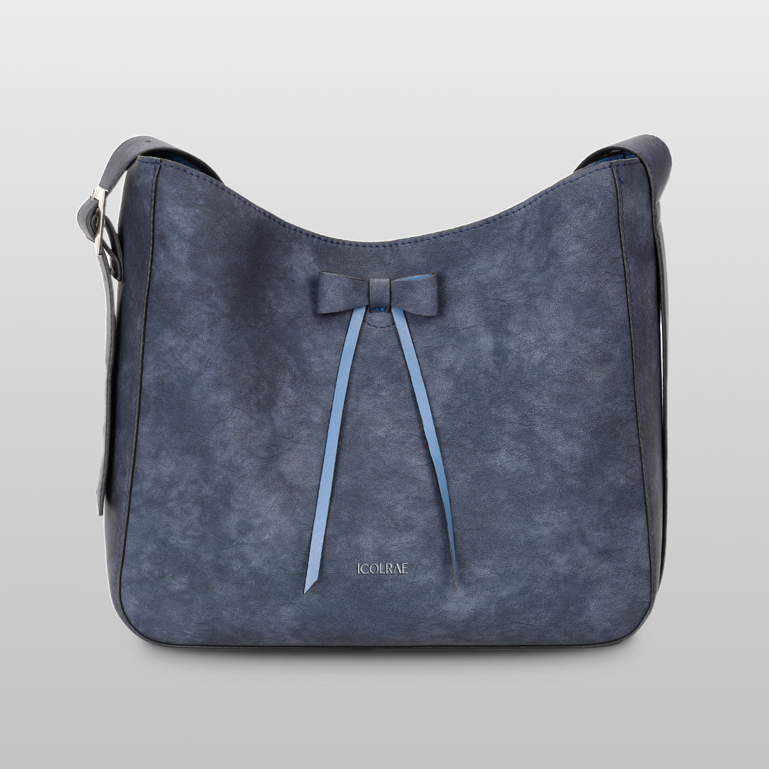 PU Soft Leather Light Blue Shoulder Bag - Icolrae