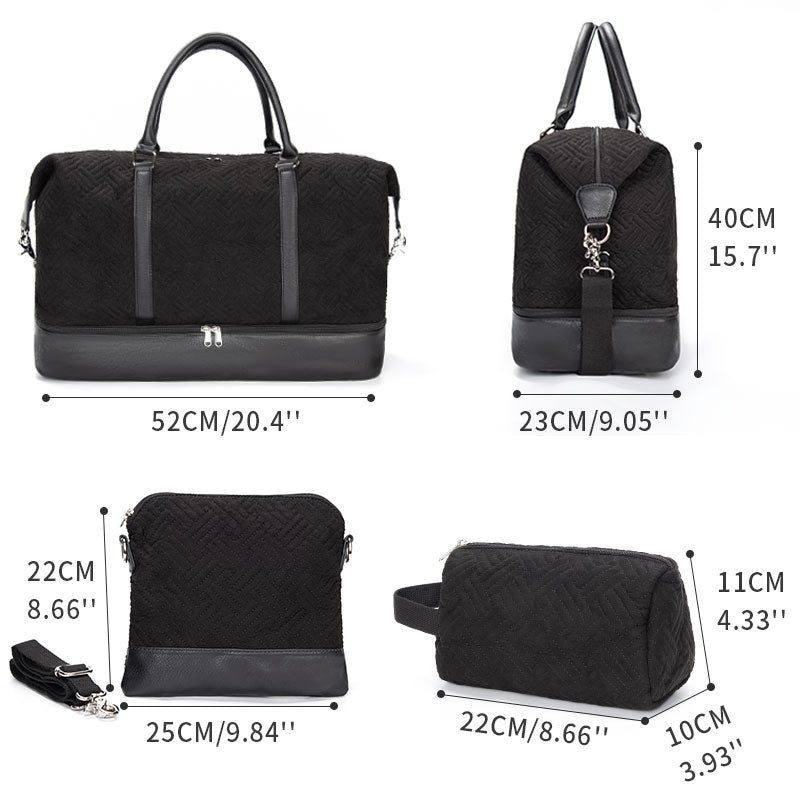 Nylon Three -Piece Luggage Bag 2 Color New Style - Icolrae