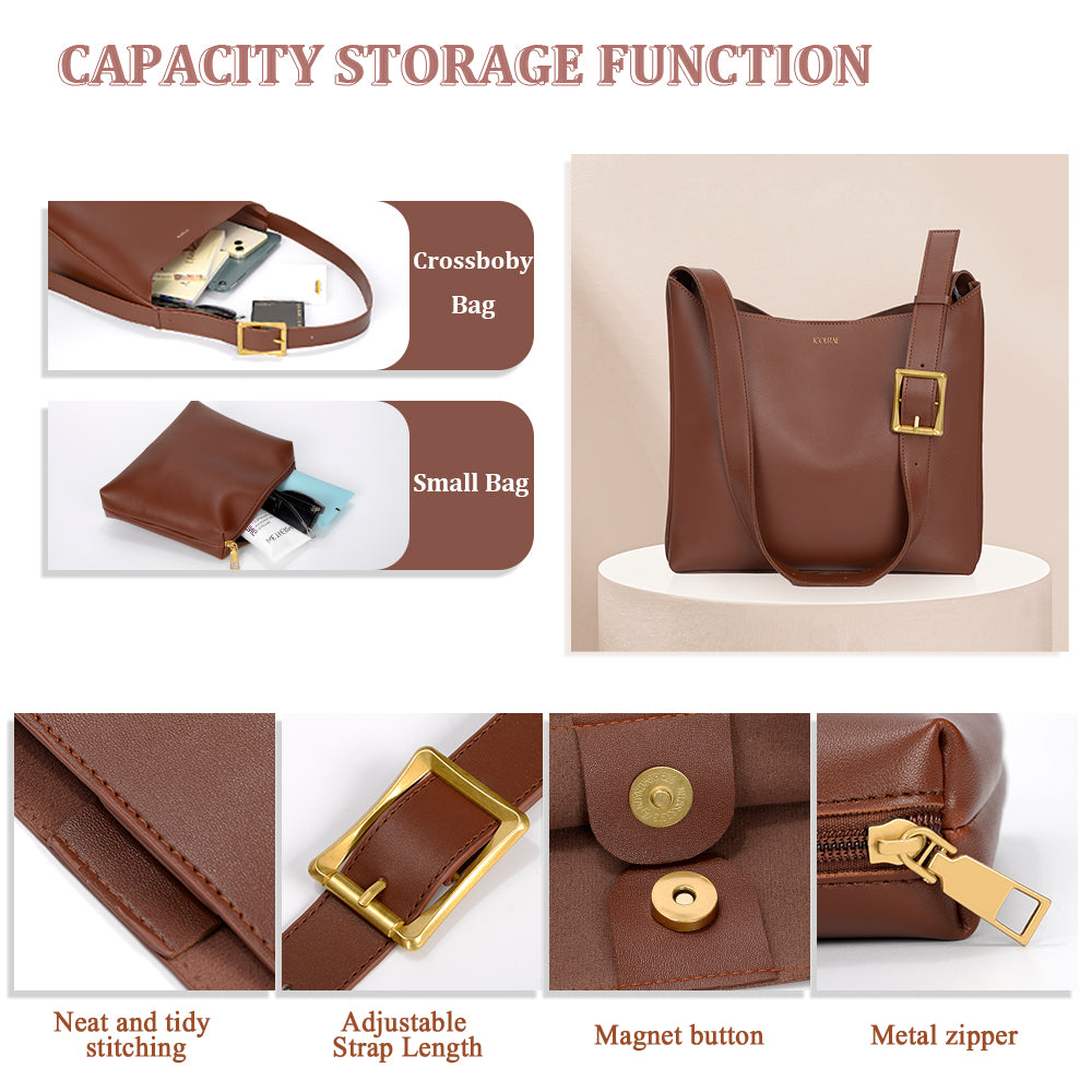 PU Soft Leather Bucket Bag 4 Colors - Icolrae