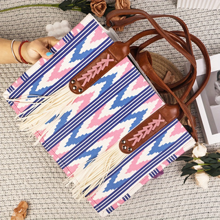 Polyester Purple Bohemian Tote Bag 2024 - Icolrae