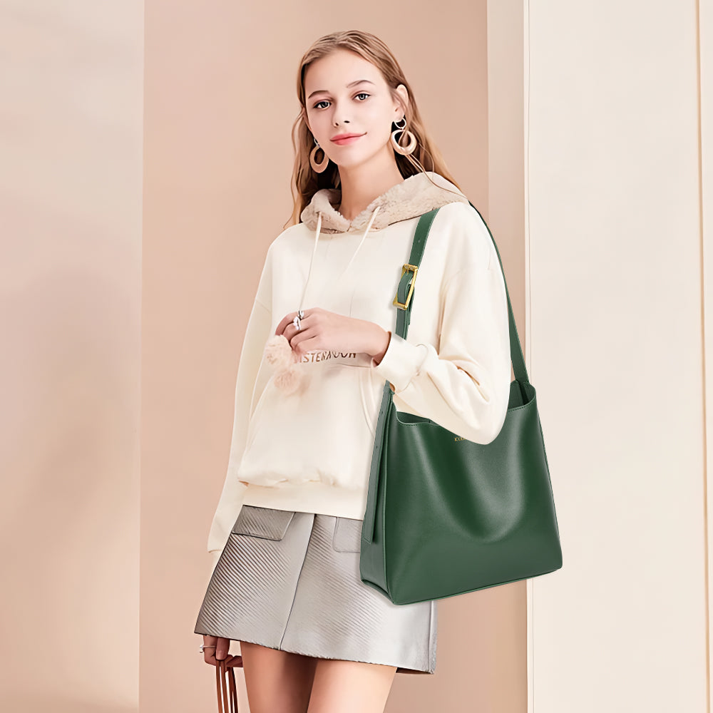 PU Soft Leather Bucket Bag 4 Colors - Icolrae