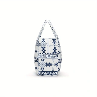 Canvas White Boho Luggage Bag - Icolrae