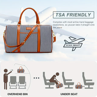 Canvas Stripe Luggage Bag 2024 - Icolrae