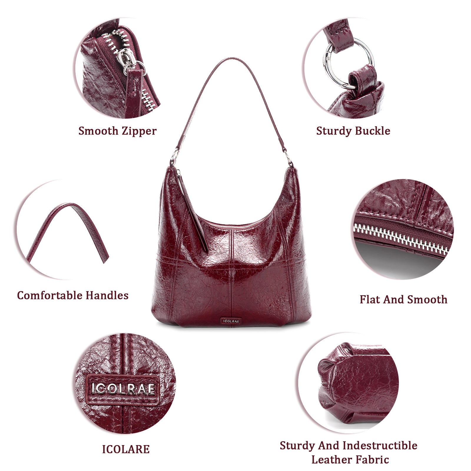 Icolrae Leather Hobo Bag 2025 - Icolrae