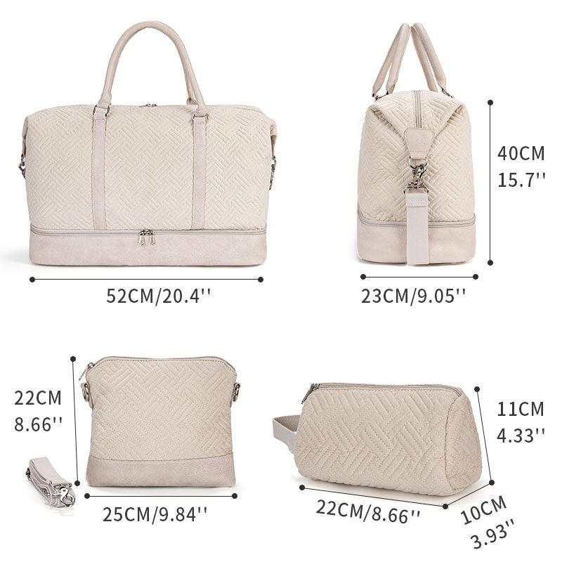 Nylon Three -Piece Luggage Bag 2 Color New Style - Icolrae