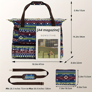 Canvas Bohemian 2-Piece Luggage Bag 2024 - Icolrae