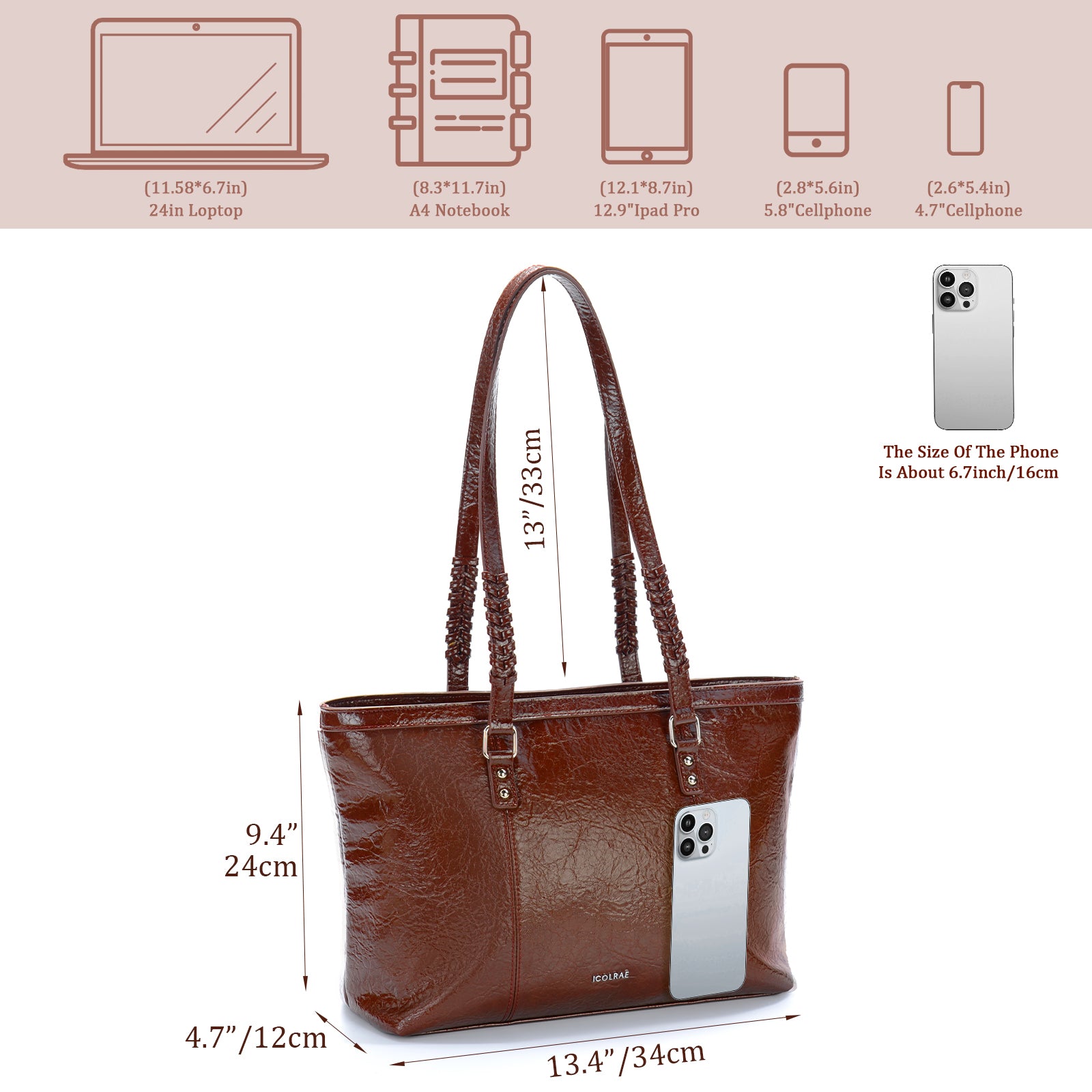 Icolrae Handbag Charms Firenze Totebag - Icolrae