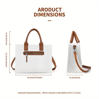 PU Two-Piece Novelty Tote Bag - 2 Colors - Icolrae