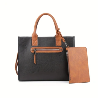 PU Two-Piece Novelty Tote Bag - 2 Colors - Icolrae
