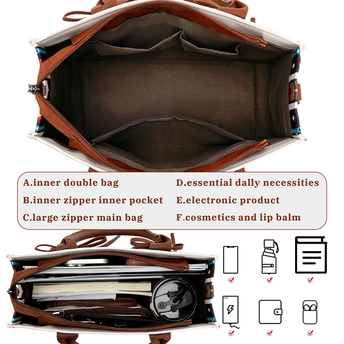 Canvas Bohemian Butterfly Bag 2024 - Icolrae