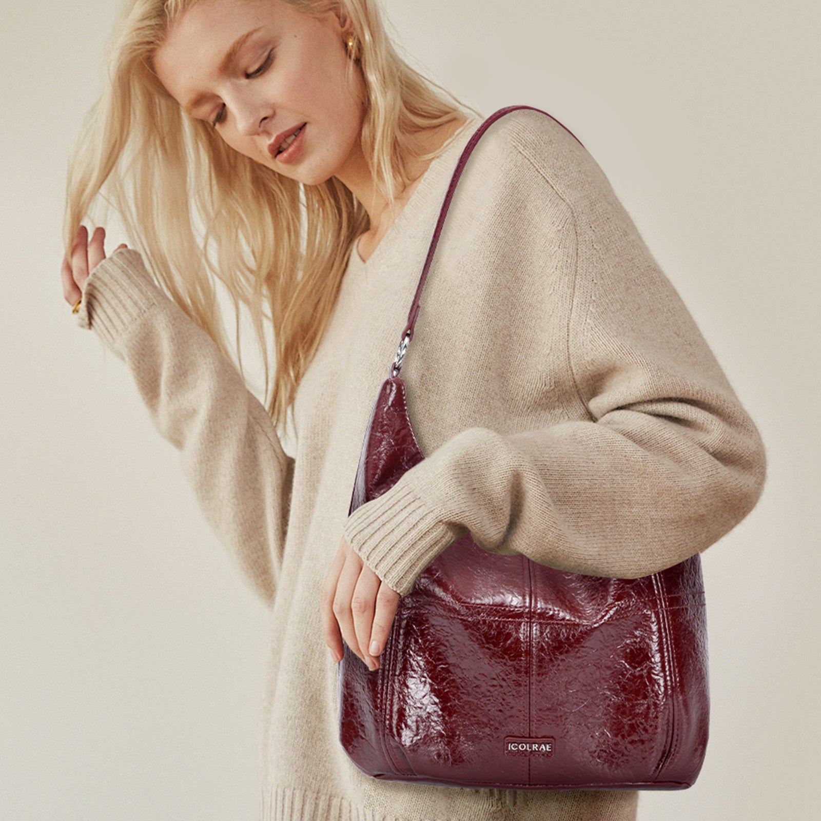 Icolrae Leather Hobo Bag 2025 - Icolrae