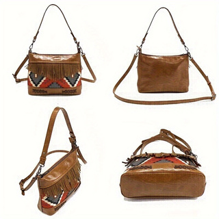 PU Bohemian Tassel Crossbody Bag Classic Style - Icolrae