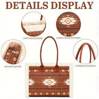 Canvas Bohemian Tote Bag 2 Colors 2024 - Icolrae