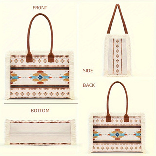 Canvas Bohemian Tote Bag 2 Colors 2024 - Icolrae