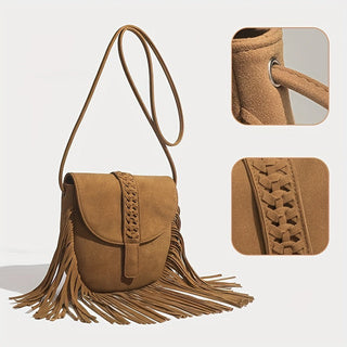 Canvas Tassel Crossbody Bag 2024 Design - Icolrae