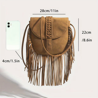 Canvas Tassel Crossbody Bag 2024 Design - Icolrae