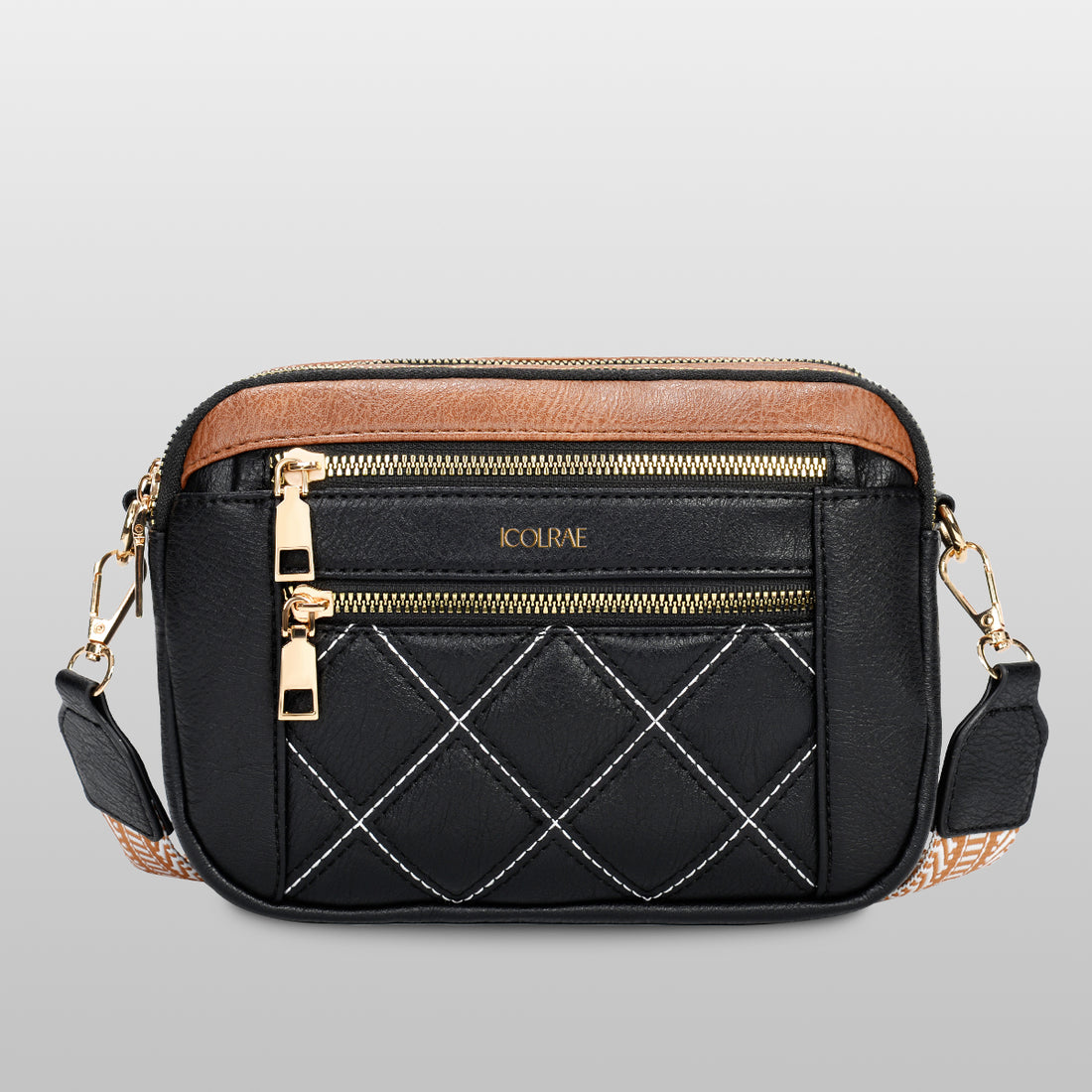 PU White Waterproof Fashion Versatile CrossBody Bag - Icolrae