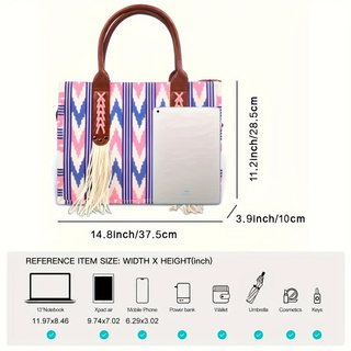 Polyester Purple Bohemian Tote Bag 2024 - Icolrae