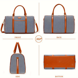 Canvas Stripe Luggage Bag 2024 - Icolrae