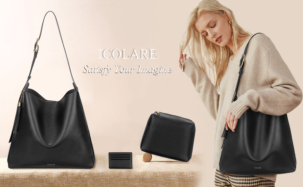 Icolrae Woven Leather Hobo Leather Handbags 2025 - Icolrae