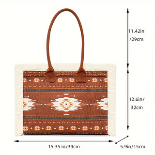 Canvas Bohemian Tote Bag 2 Colors 2024 - Icolrae