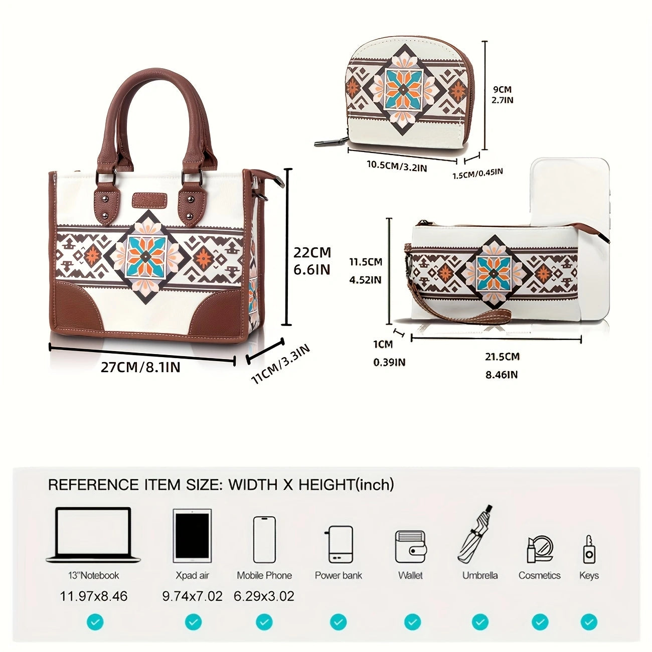 PU bohemian three piece set bag 2024 - Icolrae