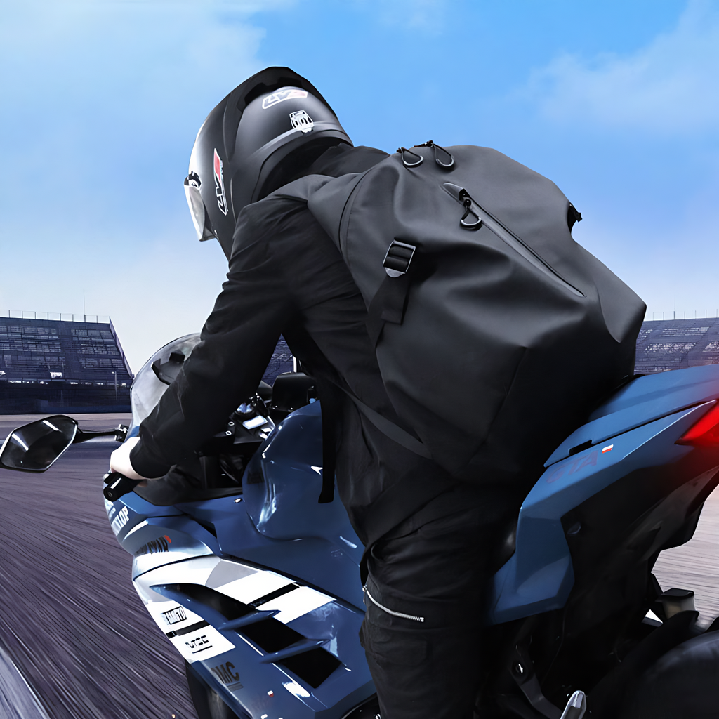 Polyester Black Helmet Bag - Classic Style - Icolrae