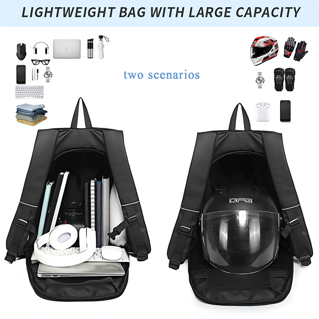 Polyester Black Helmet Bag - Classic Style - Icolrae